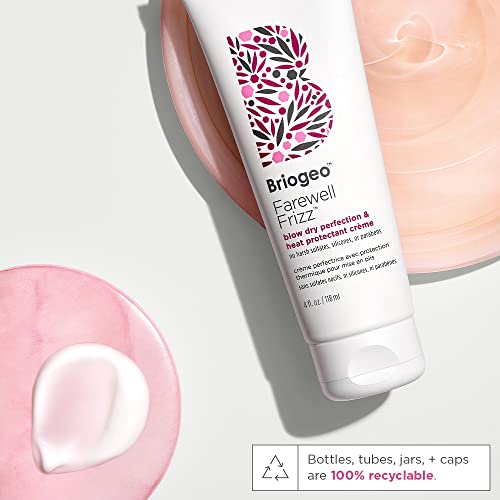 Briogeo Farewell Frizz Blow Dry Cream Heat Protectant for Hair, Anti