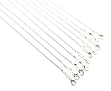 18 Inch 20 Inch 22 Inch 24 Inch 10 PCS 925 Silver Plated 1.2mm Snake Chain Necklace