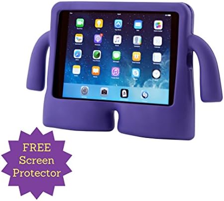 iPad Case for Kids (INCLUDING Screen Protector) A Shockproof and Durable Protective Case for iPad 2nd / 3rd &amp; 4th Generation which is Free-Standing has Carrying Handles and is Child Safe (PLUM PURPLE)