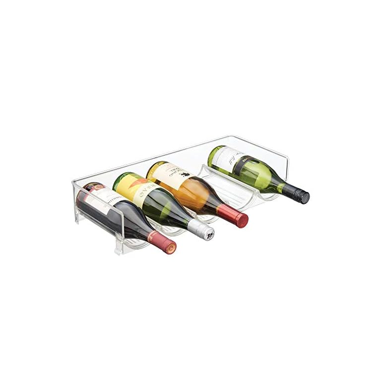 mDesign Flaschenhalter für Kühlschrank - stapelbarer Weinständer für 5
