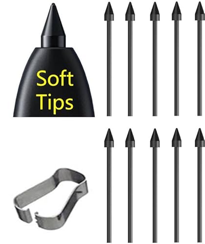10Pcs Soft Black Galaxy Tab S7 Plus Pen Tips/Nibs Replacement for