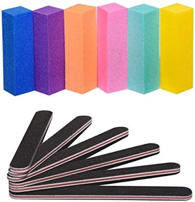 VCITY Nail Files Buffer Shiner Polisher Professional Art Supplies Pedicure Manicure Tool 100/180 Grit 12pcs/Pack