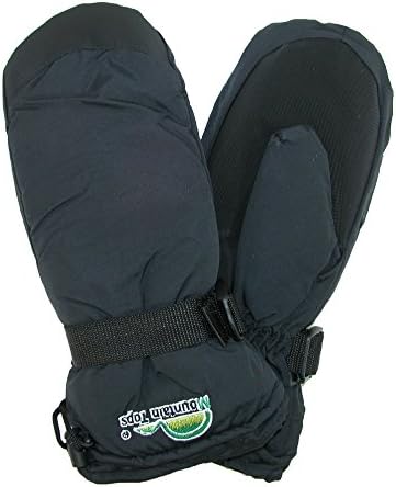 Mountain Tops Waterproof Ski Mitten with Removable Liner, Medium, Black