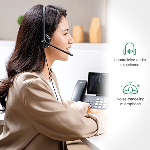 Yealink Phone Headsets For Office Phones YHS34 Lite QD To RJ9 Wired
