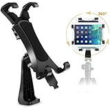 360 Degree Rotatable Break-Resistant iPad Tripod Mount Adapter, Universal Tablet Clamp Holder Fits Ipad, Ipad Air, Mini, Microsoft Surface, Nexus, For Tripod Monopod, Selfie Stick,Tabletop Stand