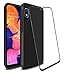 SunStory Galaxy A10e Case with 9H Tempered Glass Screen Protector Heavy Duty [Dual Layer] Hybrid Shock Proof Protective Rugged Bumper Cover Case for Samsung Galaxy A10e (Black)