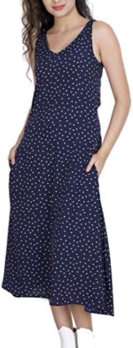 Women's Starry Night Midi Dress with Pockets