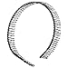 rosenice Woman Hairband Sport Headband Hair Hoop Metal Teeth Comb 1pcs (Black)