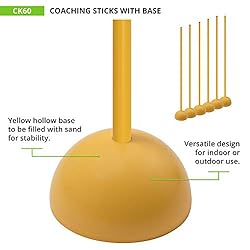 Champion Sports CK60 Coaching Sticks with Base