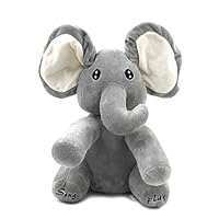 Millffy 12" Plush Animated Flappy Elephant PEEK A Boo Singing Baby Music Best Christmas Toy