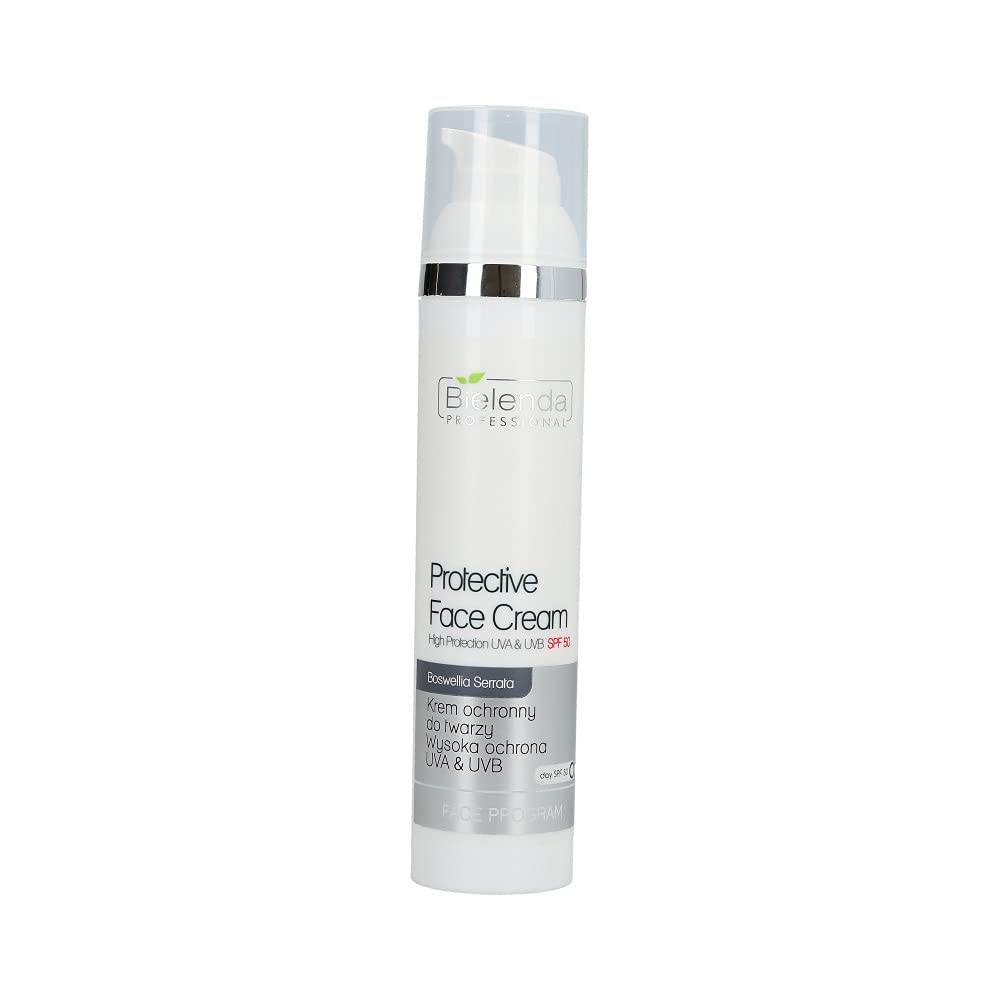 Bielenda Professional Protective Face Cream High Protection UVA & UVAB SPF 50 | Krem Ochronny do Twarzy Wysoka Ichrona UVA & UVAB 100 ml SET with STAPIZ Hair Shampoo 15ml or Mask 10ml