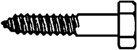 Stainless Steel LAG SCREW 1/4 x 1, Pack of 10