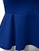 Doublju Stretchy Flare Peplum Blouse Tops for Women with Plus Size Royal X-Large
