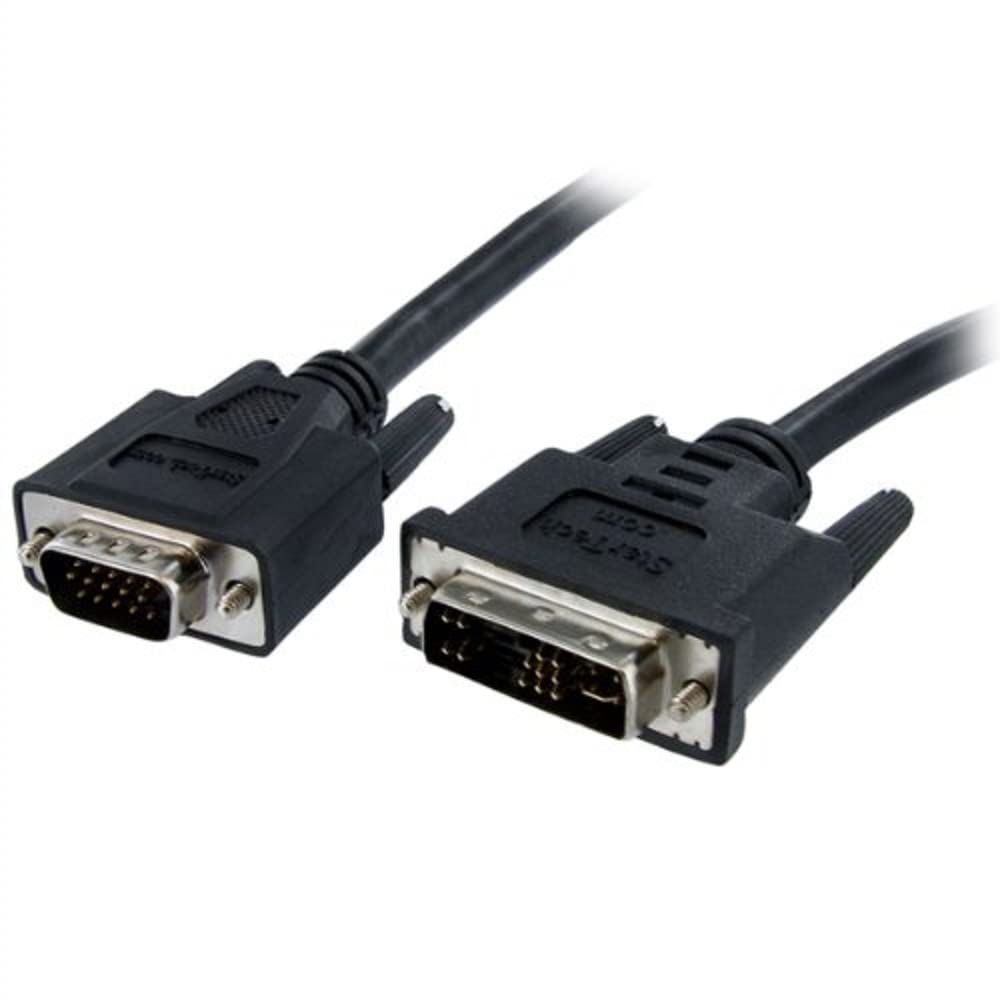 StarTech.com 3 ft DVI to VGA Display Monitor Cable - DVI to VGA connector - 3ft DVI to VGA Cable - DVI to VGA Converter (DVIVGAMM3), Black
