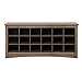 Prepac Entryway Shoe Cubbie Bench, unspecified, Drifted Gray