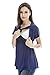 Bearsland Women's Breastfeeding and Nursing Summer Top Blue Size M