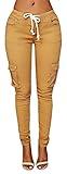 Ybenlow Women's Solid Stretch Drawstring Casual Skinny Pants