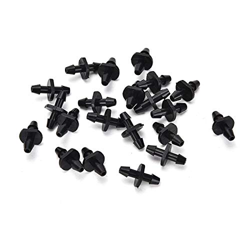 Garden Water Connectors - 20pcs Garden Water Connectors Barb Tee Connector 1 4 Inch Hose Lawn Watering Irrigation - Connector Harness Terminal Jewelry Tool Wire