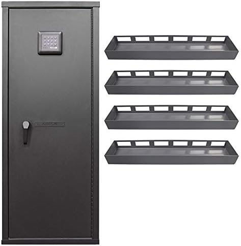 SecureIt Agile 52 Gun Safe with (4) 6 Louver Storage Trays: Holds 6 Rifles and Includes CradleGrid Tech, A Heavy Duty Safe with Keypad Control, Stores Rifles, Shotguns and Pistols, Easy Assembly