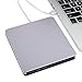External DVD/CD-RW Drive ,SZYIKUER USB 3.0 Portable External DVD/CD-RW Burner&Drive&Write With Built-in USB Cable For Apple Macbook, Macbook Pro, Macbook Air And Other Desktop & Laptop-Silver