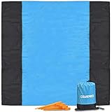 Yobenki Beach Blanket Sand Proof, 79in×79in Large Beach Mats Waterproof Picnic Blanket Compact Pocket Portable Beach Blanket for Beach, Travel, Camping, Hiking and Music Festivals