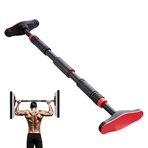 Locisne 2-weg optrekstang, deurrek Chin-up-stang, verstelbare bovenlichaamtrainer, stabiele multifunctionele…