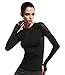 J-pinno Women's Sports Mesh Sexy Long Sleeve Tees Tops Athletic Running Yoga Fast Dry Fit T-Shirts (M (Bust 31.5