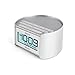 iHOME IBT230SSC iBT230 Bluetooth Bedside Dual Alarm Clock Radio with Speakerphone, USB Charging and Line-in (Silver), White