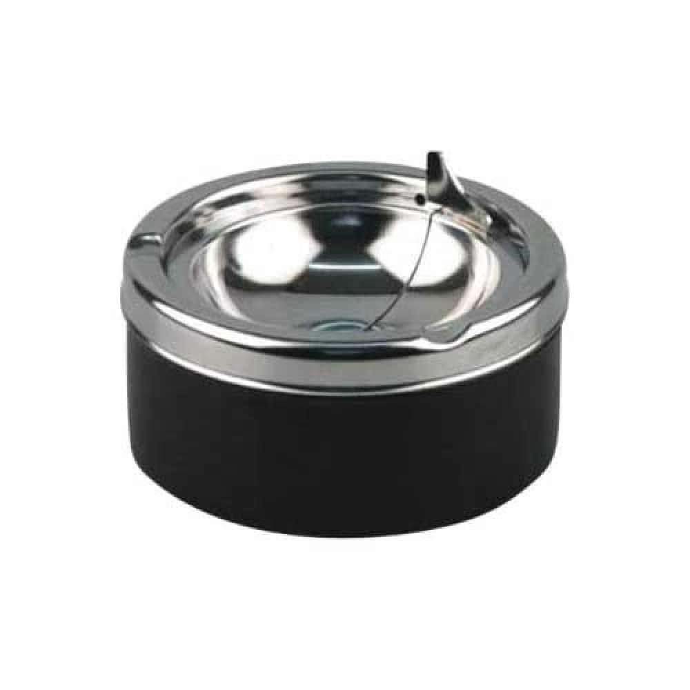 HA Tilt Ashtray Chrome/Black Matt 11 cm 132 g