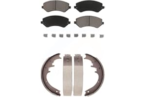 Transit Auto - Front Rear Ceramic Brake Pads And Drum Shoes Kit For 2002 Jeep Liberty KCN-100422