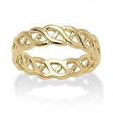 14k Gold-Plated Braided Link Ring