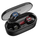 Bluetooth Headphones, Kovon 5.0 Binaural Call True Wireless Earbuds 20H Playtime HD Stereo Bass Sound Mini in Ear Bluetooth Earphones with Built in Mic and Charging Case for Sports Running