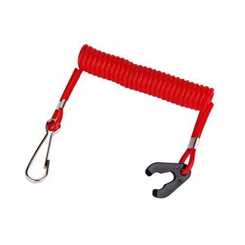 STONCEL Safety Boat Motor Outboard Kill Switch Key Lanyard Ignition Red