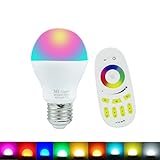 Wireless LED Bulb Tanbaby Bulb 6W Multicolored Changing Lights Dimmable with 4-Zone Bluetooth Remote Controller