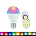 Wireless LED Bulb Tanbaby Bulb 6W Multicolored Changing Lights Dimmable with 4-Zone Bluetooth Remote Controller