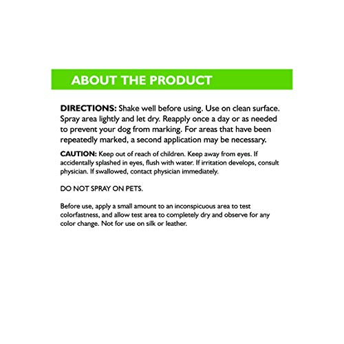 Only Natural Pet No Marking Deterrent Spray for Dogs Urine Stain & Odor