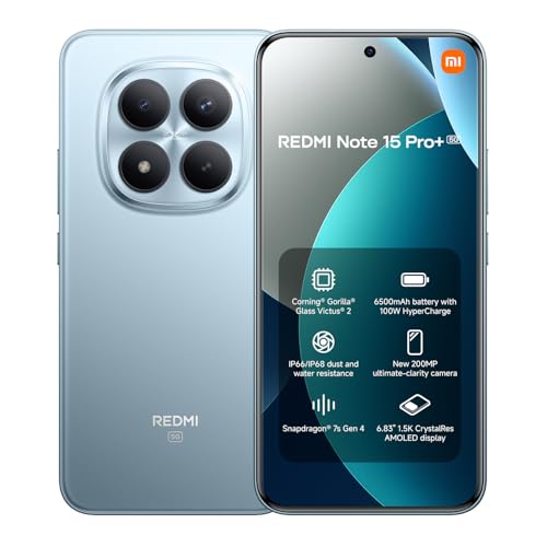 Redmi Note 15 Pro+ 5G 8+256 Glacier Blue (No Power Adapter Included)