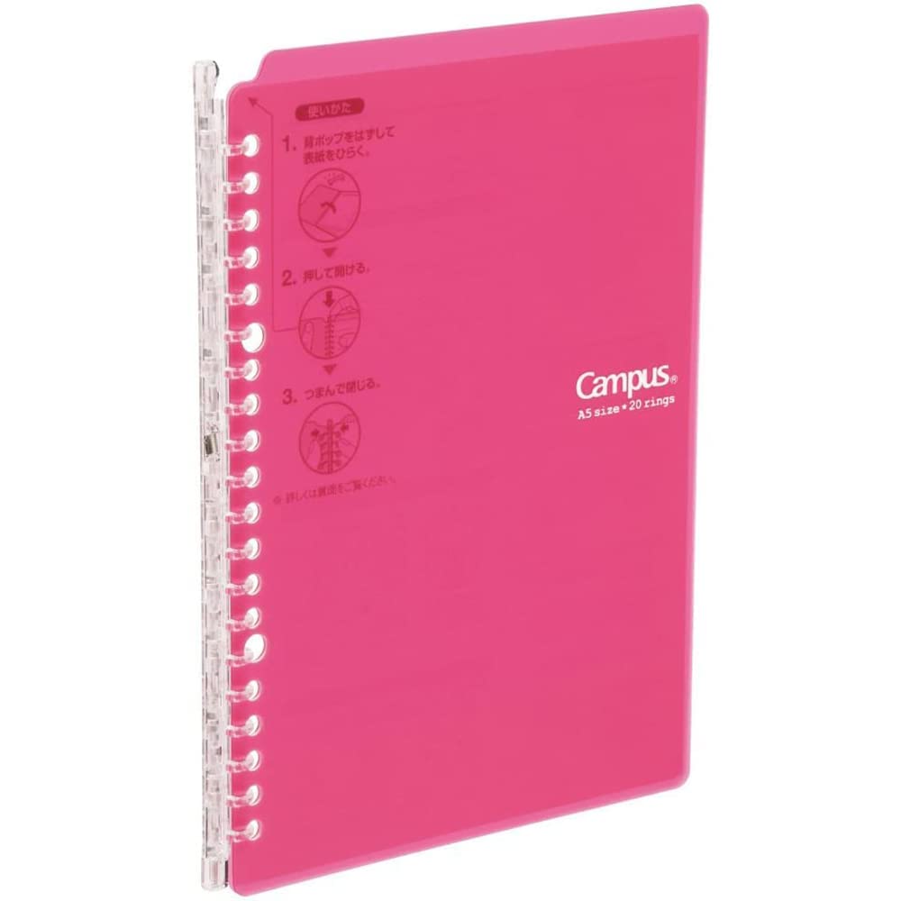 Kokuyo Campus Smart Ring Binder - B5 - 26 Rings - Dark Pink [Office Product]