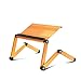 FURINNO A6-CP Ergonomics Aluminum Vented Adjustable Multi-functional Laptop Desk Portable Bed Tray, Copper