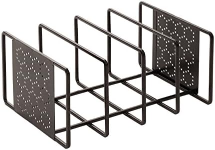Single Piece Gun Metal Cutting Board And Bakeware Organizer, Honeycomb Pattern, Metal Material, 4-Section Organizer, Extra Ventilation, Unique And Stylish Look, Storing Various Kitchen Items