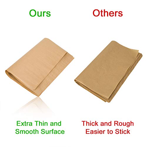 12" x 16" (100 PCS) Parchment Paper Baking Sheets,Non-Stick Precut Baking Parchment for Baking Grilling Air Fryer Steaming Bread Cup Cake Cookie and More (Unbleached)