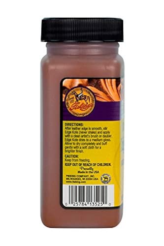 Fiebing's Water-Resistant Leather Edge Kote – 4 Oz Brown Color Coating