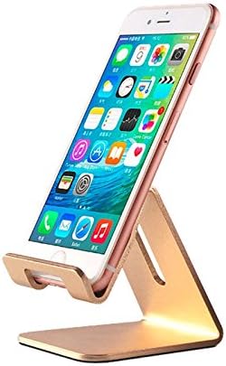 By TheHellCat Cell Phone Stand,Tablet Stand, Advanced 4mm Thickness Aluminum Durable Stand Holder for Mobile Phone; Charging Stand (All Size) and Tablet (Rose Gold)