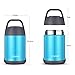 ZTXPRO Insulated Lunch Container Food Jar Hot & Cold Stainless Steel Vacuum Box with Handle 16 oz Leak Proof Design Food Storage Bento Lunch Box for Picnic Office Outdoors - Blue