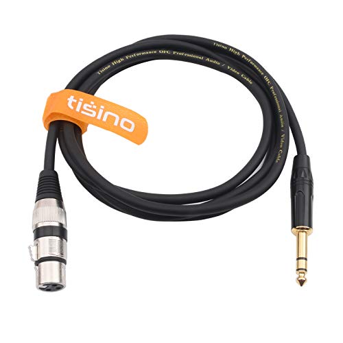 TISINO XLR Female to 1/4 Inch (6.35mm) TRS Jack Lead Balanced Signal Interconnect Cable XLR to Quart - //medicalbooks.filipinodoctors.org