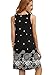 ROMWE Women's Summer Sundress Floral Printed Sleeveless Casual A Line Dress Black M