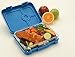 WonderEsque Bento Lunch Box - Leak-Proof Container - For Adults and Kids - 4 Compartments – Non-Toxic BPA-Free Materials - Microwave-Safe Inner-Tray – Weight 1.2LB - Size 8.9x7.2x2 inch (MARINE BLUE)