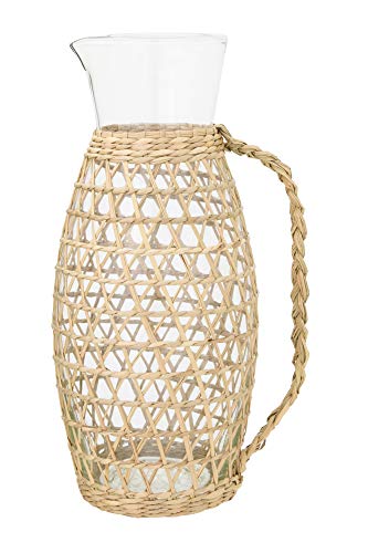 Creative Co-Op 64 oz. Glass Seagrass Weave Jacket