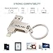 128GB Flash Drive for iPhone Photo Stick Memory Stick USB 3.0 External Storage nuiflash Thumb Drive Compatiable with iPhone/iPad/Mac (128GB-Silver)