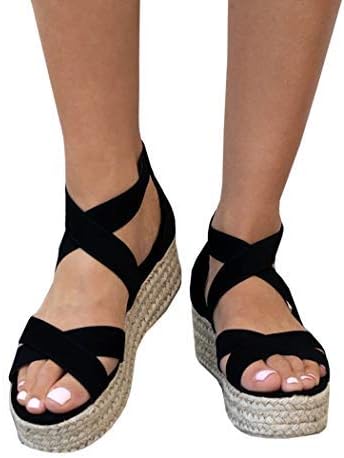 cross strap espadrille wedges